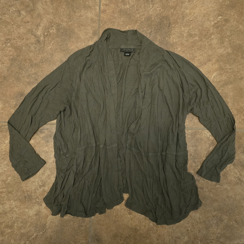 Dark Olive Metaphor Cardigan Long Sleeve